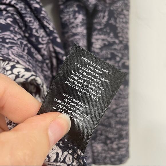 Akemi & Kin Paisley Print 3/4 Sleeve Flare Boho Blouse Womens S Cottage Core - Picture 7 of 10